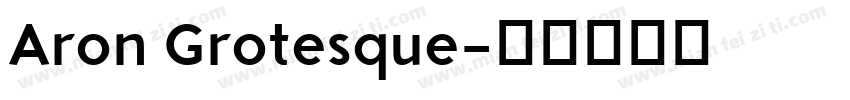 Aron Grotesque字体转换